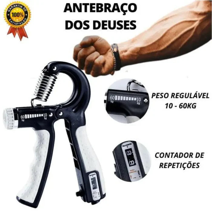 Hand Grip - Fortalecedor de Braços Resistente e Regulável 5 a 60kg